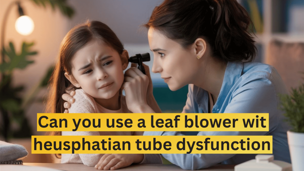 Can you use a leaf blower wit heusphatian tube dysfunction