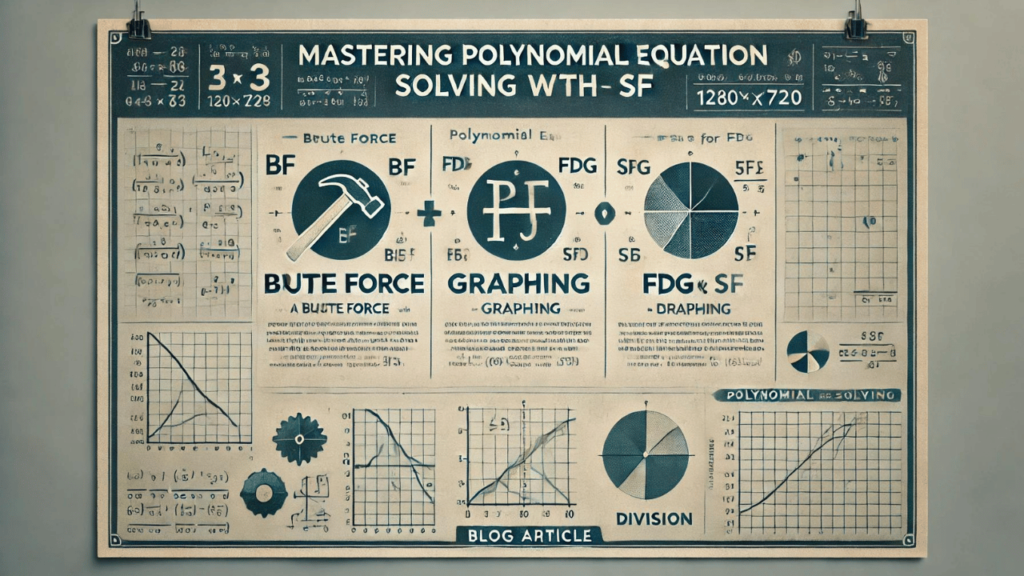 Polynomial Equation Solving with BF FDG and SF